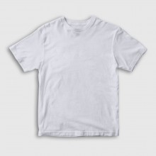 0 Yaka Kısa Kollu Beyaz Çocuk T-Shirt 