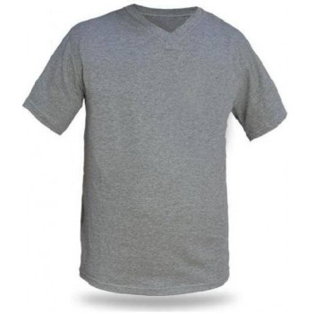 V Yaka Kısa Kollu Gri T-Shirt V Yaka Kısa Kollu Gri T-Shirt