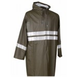 Yeşil Çift Sıra Reflektörlü Yağmurluk