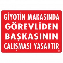 Giyotin Makasında Görevliden Başkasının Çalışması Yasaktır