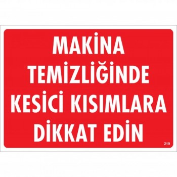 Makine Temizliğinde Kesici kısımlara Dikkat Edin