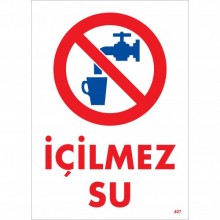İçilmez Su Uyarı