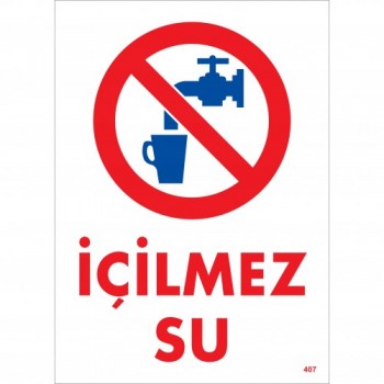 İçilmez Su Uyarı