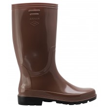 PVC ÇİZME KAHVERENGİ UZUN KONÇ