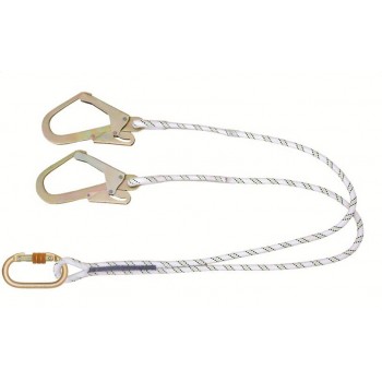 Kİ231 Çift Kollu Statik Halatlı Lanyard Büyük Kancalı