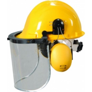 GE 1280-1 ESSAFE VİDALI BARET KULAKLIK ŞEFFAF SİPERLİK