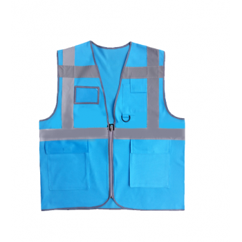 Mühendis Fosforlu Yelek Turkuaz İkaz Yeleği